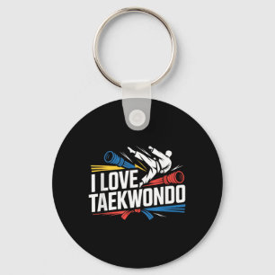 I Love Taekwondo Martial Arts Spirit Key Ring