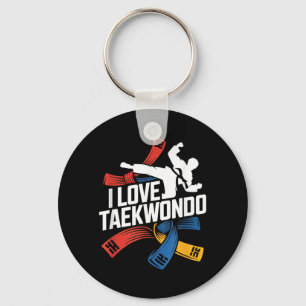 I Love Taekwondo Martial Arts Spirit Key Ring