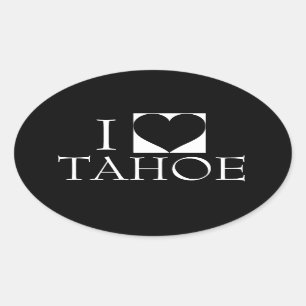I LOVE TAHOE GLOSSY BUMPER STICKER