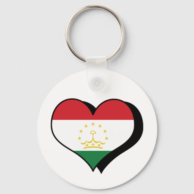 I Love Tajikistan Keychain (Front)