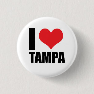 I love Tampa 3 Cm Round Badge