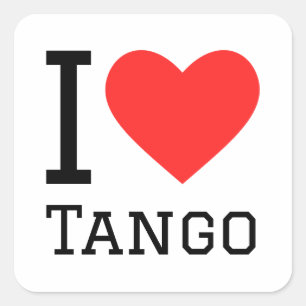 I love tango square sticker