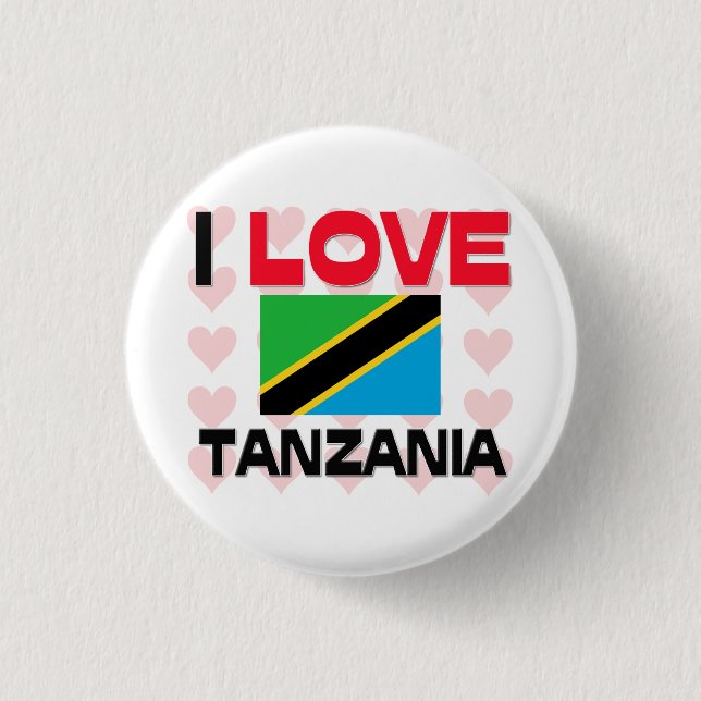 I Love Tanzania 3 Cm Round Badge (Front)