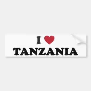 I Love Tanzania Bumper Sticker
