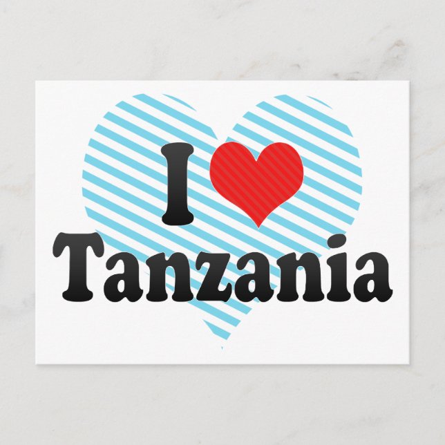 I Love Tanzania Postcard (Front)