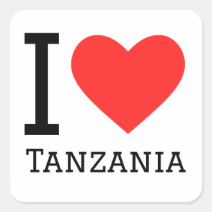 I love tanzania square sticker
