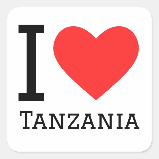 I love tanzania square sticker (Front)