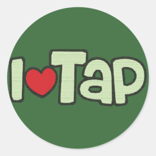 I Love Tap Classic Round Sticker
