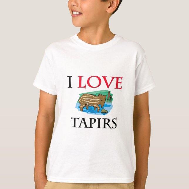 I Love Tapirs T-Shirt (Front)