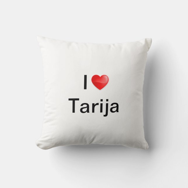 I love Tarija Cushion (Front)