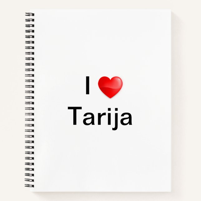 I love Tarija Notebook (Front)