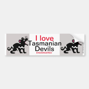 I love Tasmanian Devil s- Bumper Sticker