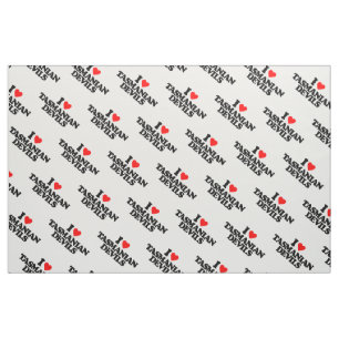 I LOVE TASMANIAN DEVILS FABRIC