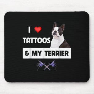 I Love Tattoos And My Border Collie Dog Tattooed M Mouse Pad