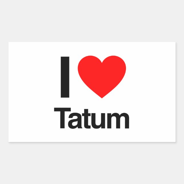 i love tatum rectangular sticker (Front)