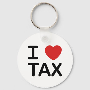 I Love Tax Key Ring