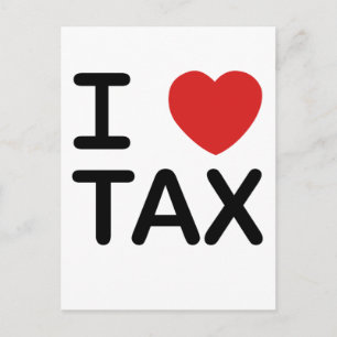 I Love Tax Postcard