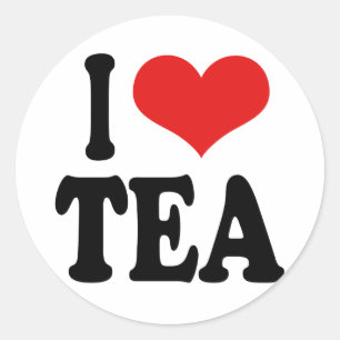 I Love Tea Classic Round Sticker