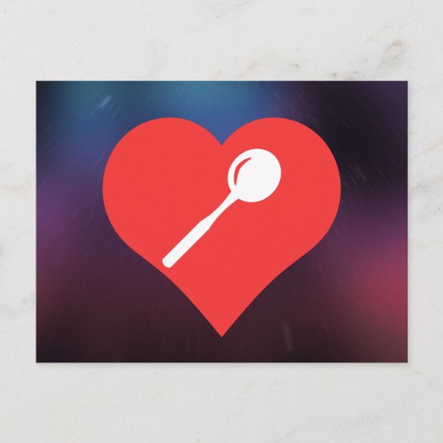 I Love Tea Spoons Postcard (Front)