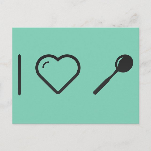 I Love Tea Spoons Postcard (Front)