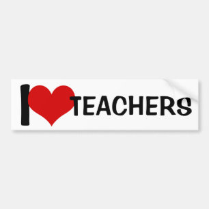 I Love Teachers Bumper Sticker