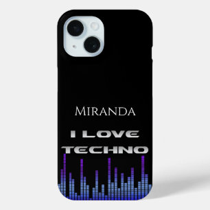 I love Techno iPhone 15 Case