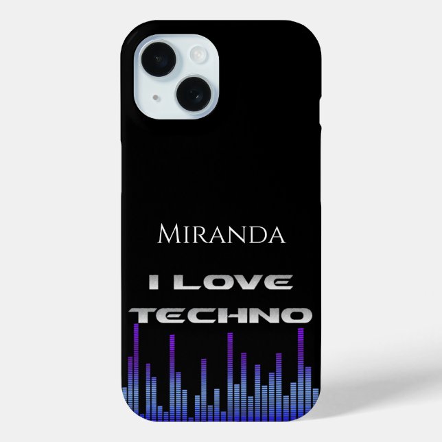 I love Techno Case-Mate iPhone Case (Back)