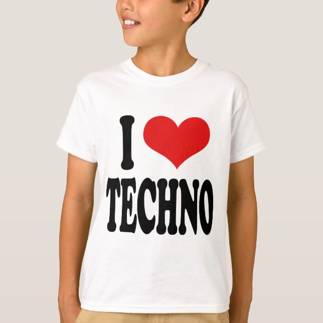 I Love Techno T-Shirt (Front)