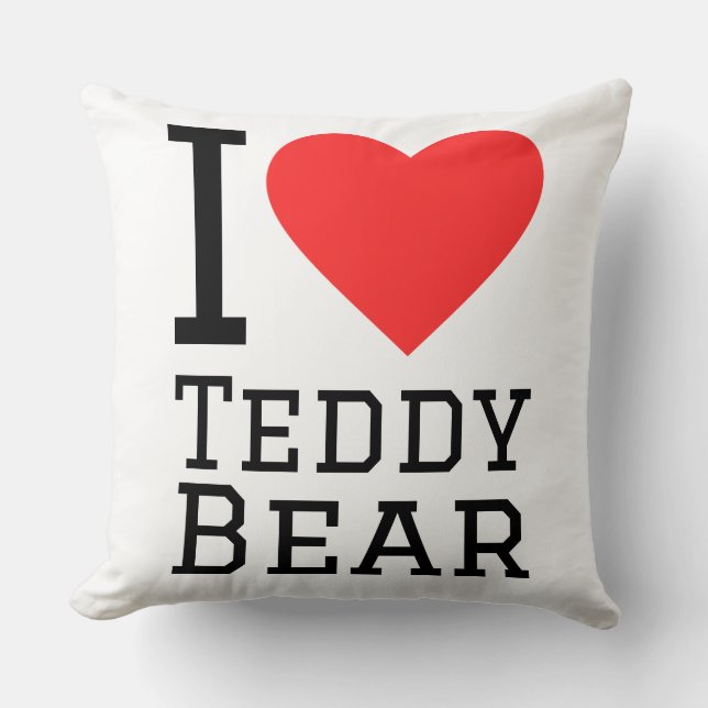 I love Teddy bear Cushion (Front)