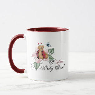 I Love Teddy Bears Lady Bug Bear Mug