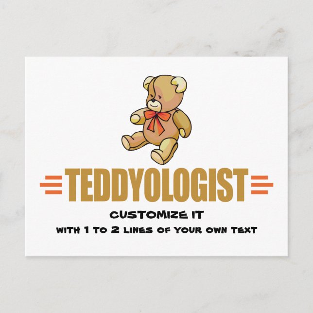 I Love Teddy Bears Postcard (Front)