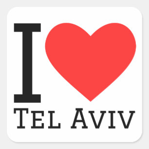 I love tel aviv square sticker