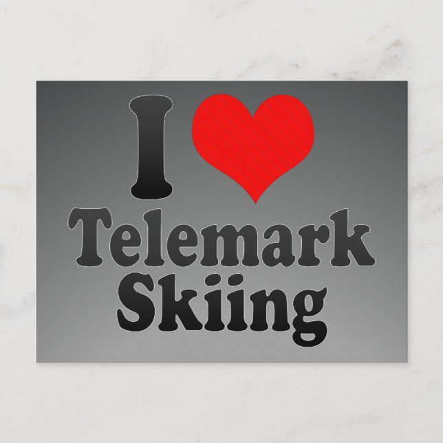 I love Telemark Skiing Postcard (Front)