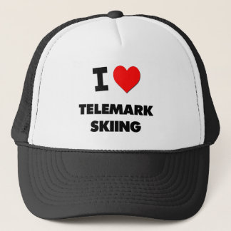 I Love Telemark Skiing Trucker Hat