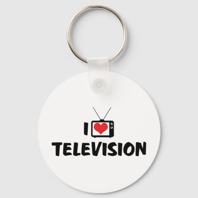 I Love Televison Keychain (Front)