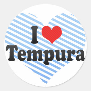 I Love Tempura Classic Round Sticker
