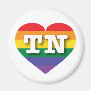I love Tennessee Gay Pride Rainbow Heart Magnet