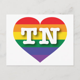 I Love Tennessee Rainbow Heart Postcard