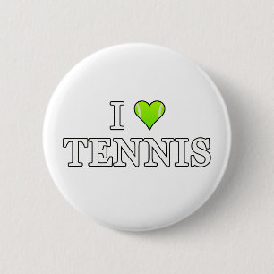 I Love Tennis 6 Cm Round Badge