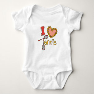 I Love Tennis Baby Bodysuit