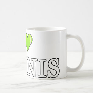 I Love Tennis Coffee Mug