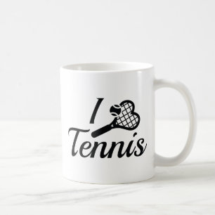 I Love Tennis Coffee Mug