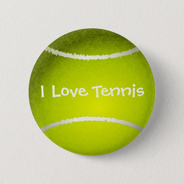 I love tennis customisable Button (Front)