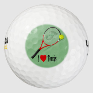 I Love Tennis Golf Balls