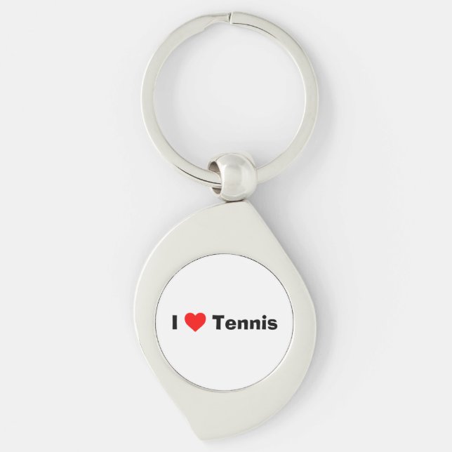 I love Tennis  Key Ring (Front)