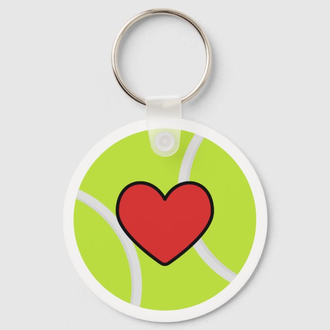 I Love Tennis Key Ring (Front)