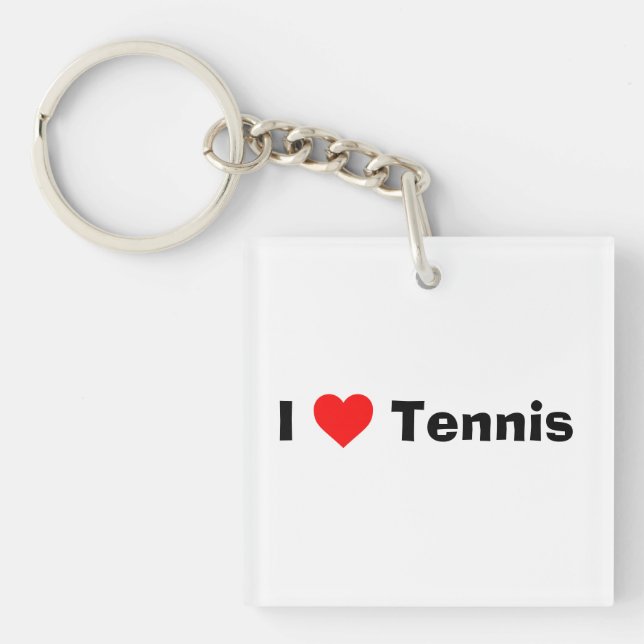 I love Tennis  Key Ring (Front)