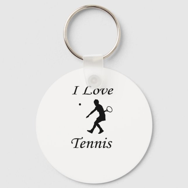 I Love Tennis Key Ring (Front)