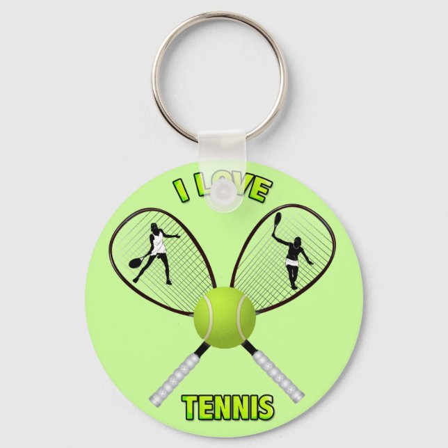 I LOVE TENNIS KEY RING (Front)