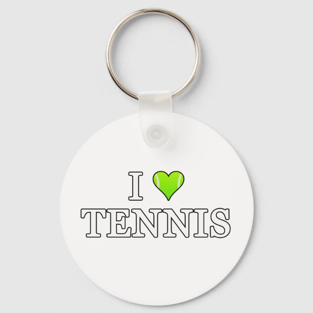 I Love Tennis Key Ring (Front)